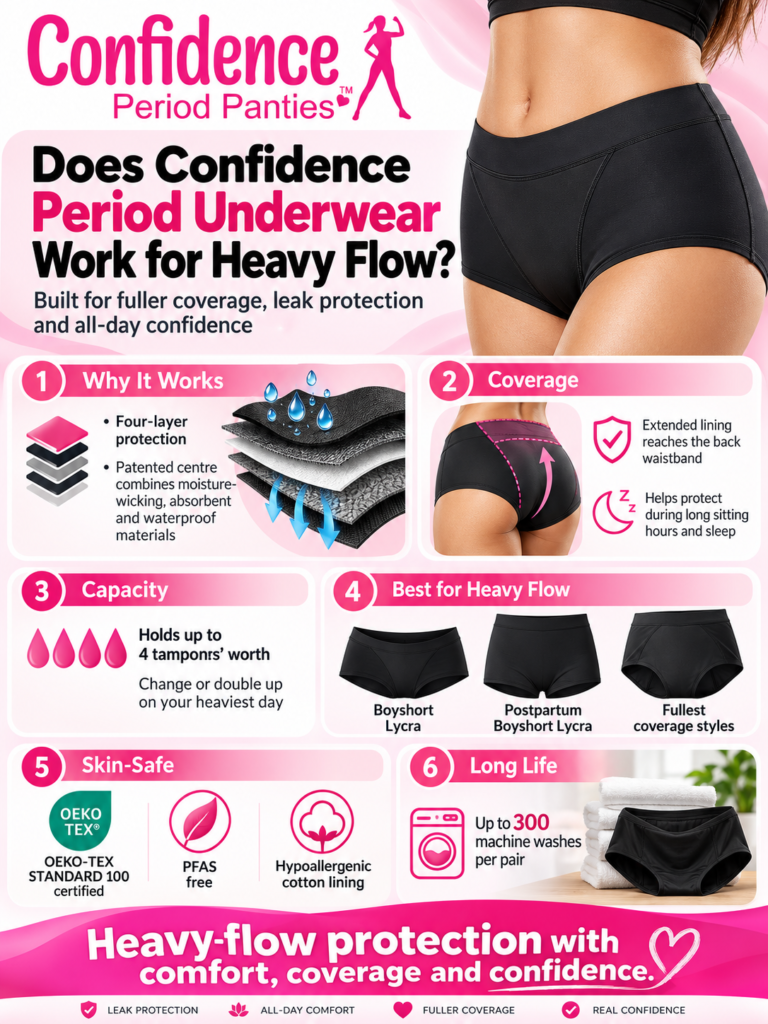Does Confidence Period Underwear Work for Heavy Flow?
